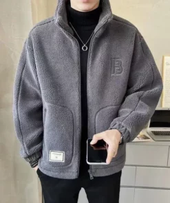 Big synthetic fur jacket