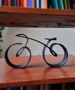 Alternative view of Minimalistic Bicycle Sculpture Wire Framed Style