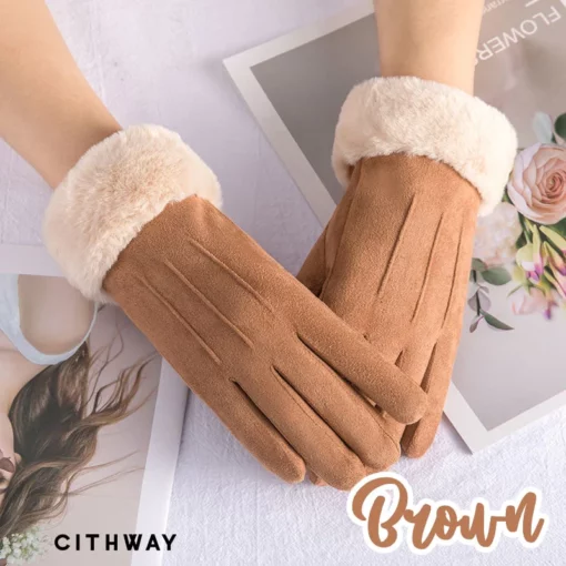 Cithway™ slatke pahuljaste ženske rukavice od antilopa - Slika 3