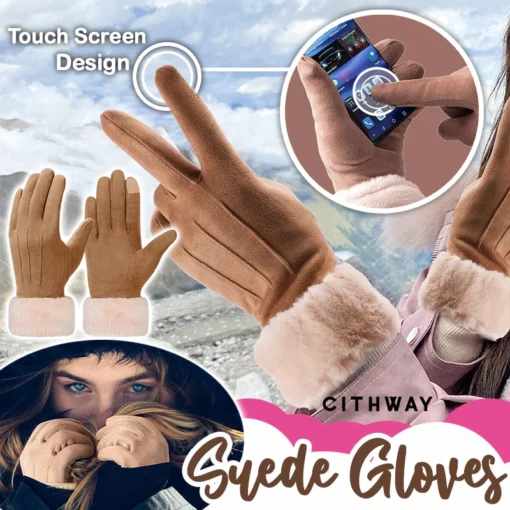 Cithway™ slatke pahuljaste ženske rukavice od antilopa - Slika 11