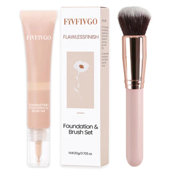 Fivfivgo Flawless Finish Foundation & Brush Set