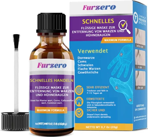 Furzero™ Leistungsstarke Flüssigmaske zur Entfernung von Warzen und Hühneraugen