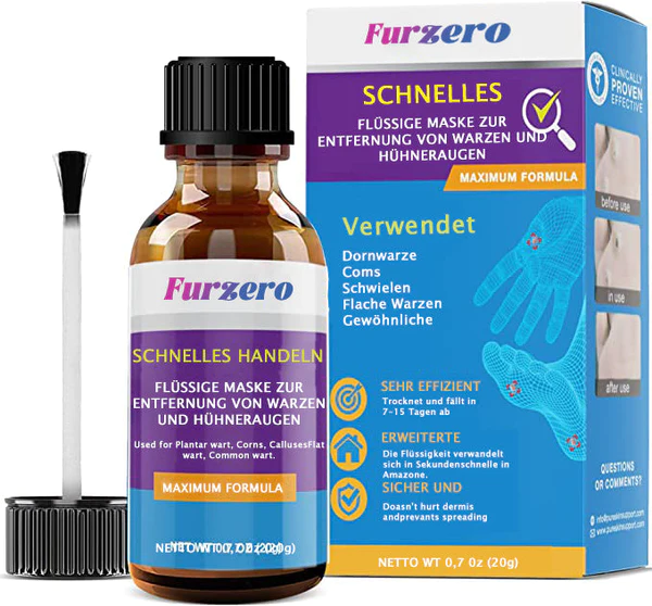 Furzero Leistungsstarke Flssigmaske zur Entfernung von Warzen und Hhneraugen