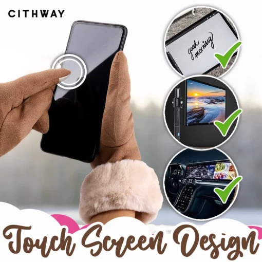 Cithway™ slatke pahuljaste ženske rukavice od antilopa - Slika 10