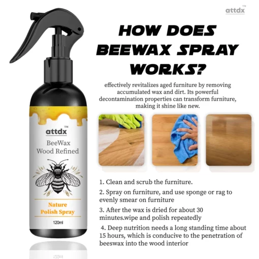 ATTDX BeeWax Wood Refined Nature lak za lakiranje - Slika 5