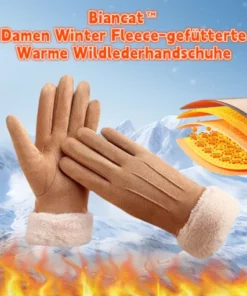 Biancat™ Damen Winter Wolle-gefütterte Warme Wildlederhandschuhe