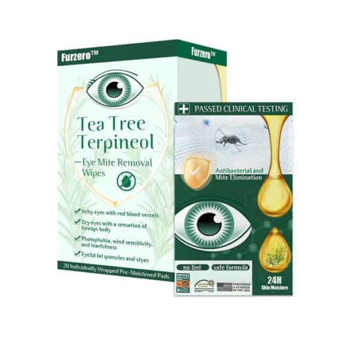 Furzero™ Tea Tree Terpineol Eye Mite Removal Wipes