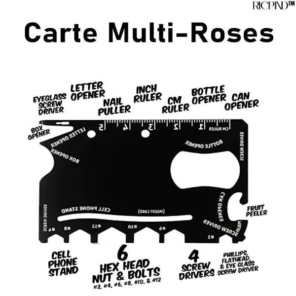 RICPIND Mehrzweck 18 in 1 Überlebenstasche Kartenwerkzeug - Image 10