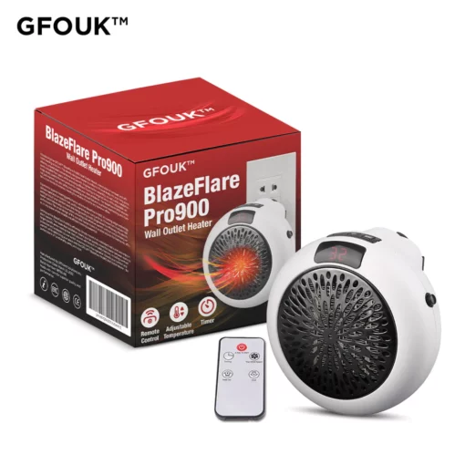 GFOUK™ BlazeFlare Pro900 Wall Outlet Heater