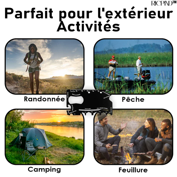 RICPIND Mehrzweck 18 in 1 Überlebenstasche Kartenwerkzeug - Image 8