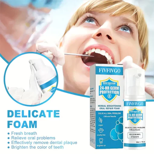 Fivfivgo™ Pflanzlicher aufhellender Reparaturschaum für den Mund