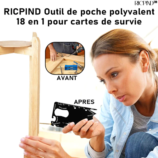 RICPIND Mehrzweck 18 in 1 Überlebenstasche Kartenwerkzeug - Image 9