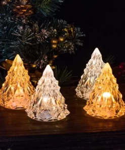 Alternative view of Mini LED Crystal Christmas Tree Night Light