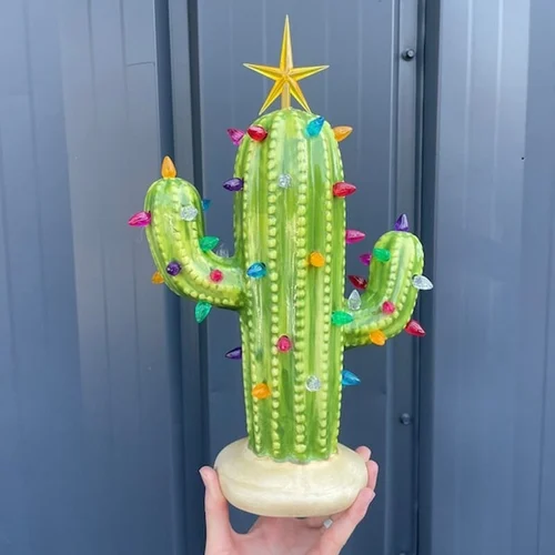 Vintage Christmas Luminous Cactus