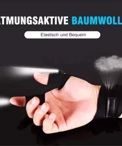 Alternative view of LED gloves with waterproof lighting