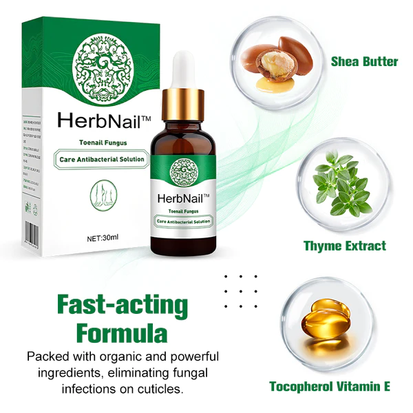 HerbNail Toenail Fungus Care Antibacterial Solution