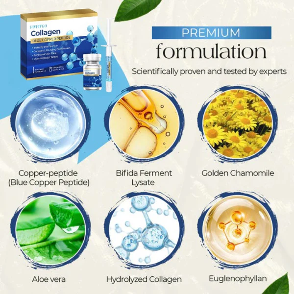 Fivfivgo Kollagen Blau Kupfer Peptid Essenz Set