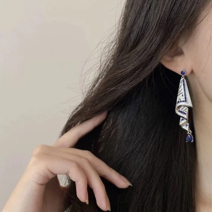 Vintage Satin Stud Earrings - Image 6