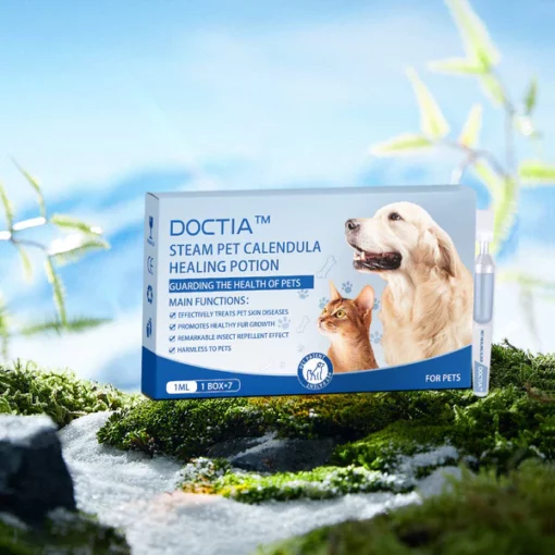 DOCTIA™ Rechargeable Steam Pet Healing Elixir Brush - Made in the USA - Herbal Products - Pet Safe