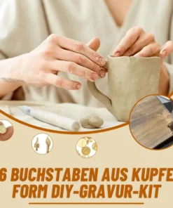 26 Buchstaben Kupferform -DIY Holzverbrennung / Schnitzset