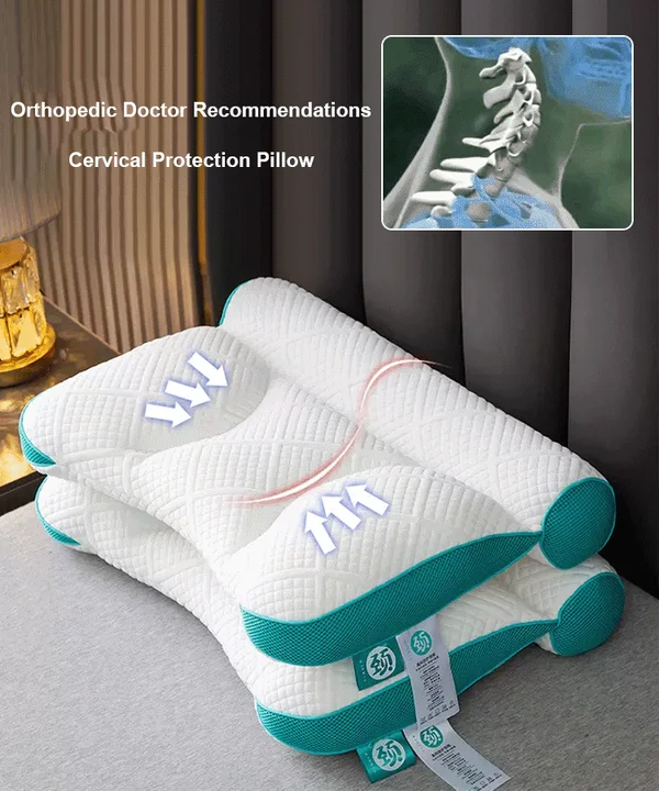 Sleep Enhancing Cervical Support Comfort Goose Down Pillow - Image 9