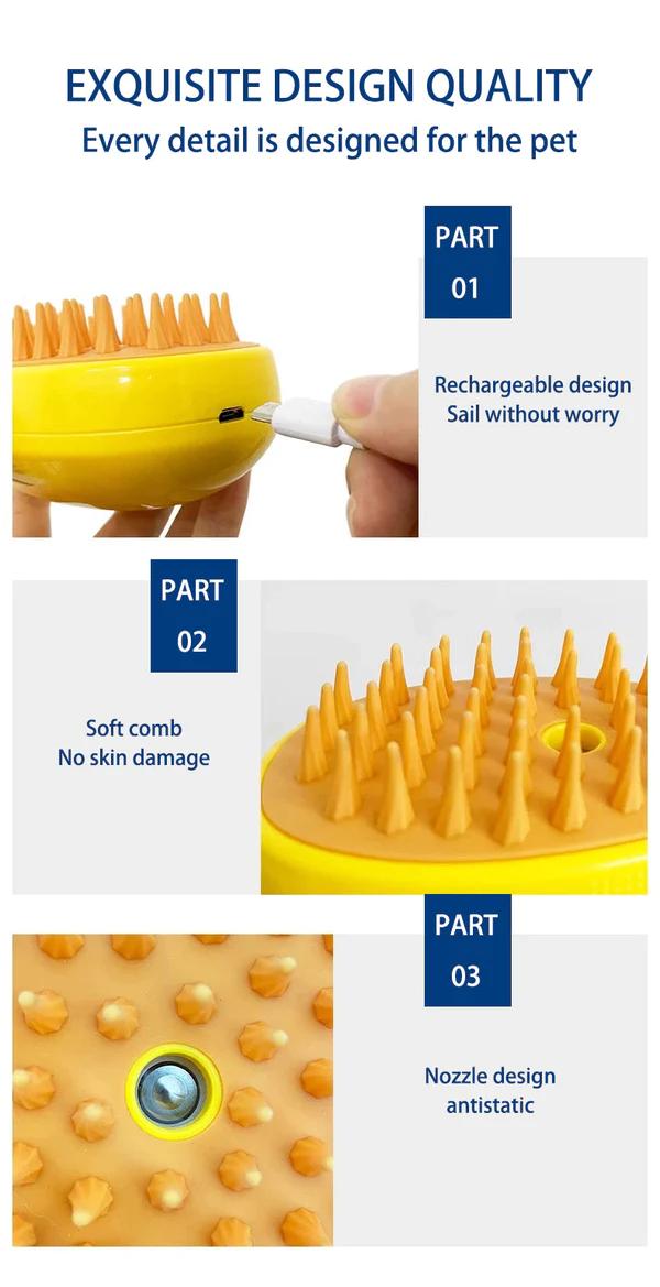 DOCTIA™ Rechargeable Steam Pet Healing Elixir Brush - Made in the USA - Herbal Products - Pet Safe - Image 7