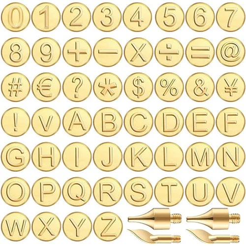 26 Letters Copper Mold DIY Wood Burning/Carving Set