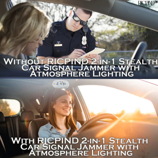 RICPIND 2-in-1 Stealth Car Signal Jammer with Atmosphere Lighting