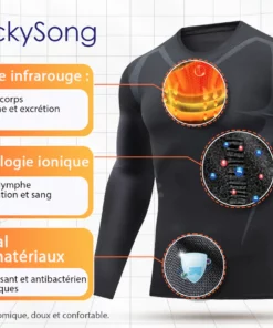 Alternative view of SEAGRIL™ Fern-Infrarot Turmalin Magnetisches Herren-Unterhemd