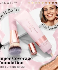 Zakdavi Super Coverage Foundation with Buffing Brush