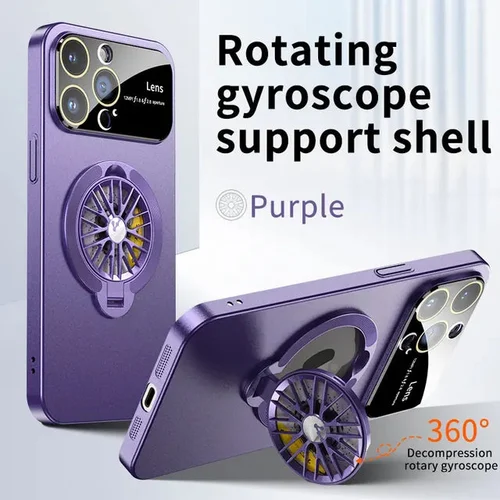 Brand New Rotation Gyroscope Magnetic Stand Case For iPhone Series