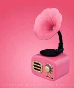 Retro Holz-Phonograph Bluetooth-Lautsprecher