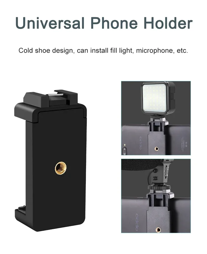 Professional Live Video Mobile Phone Photography Set with Fill Light Microphone Tripod