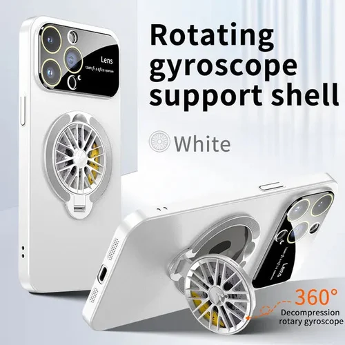 Brand New Rotation Gyroscope Magnetic Stand Case For iPhone Series
