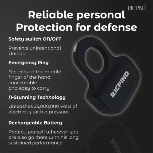 RICPIND 25M Volts Thunder Guard Stun Ring - Hoto 3
