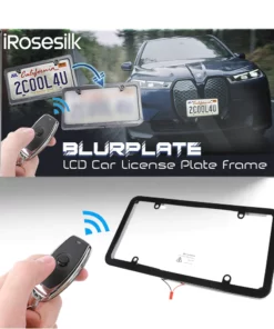 iRosesilk™ Electrochromic Switchable LCD Car License Plate Frame