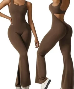 Sexy Sleeveless Flare Jumpsuits