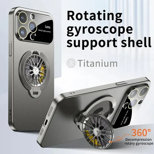 Brand New Rotation Gyroscope Magnetic Stand Case For iPhone Series
