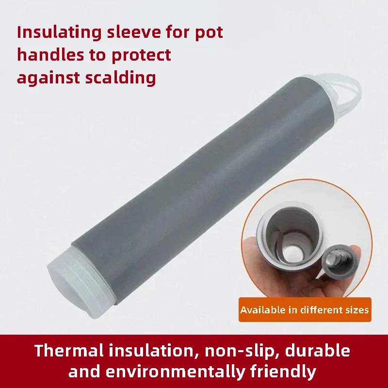 Pot handle and spatula rubber heat insulation cover
