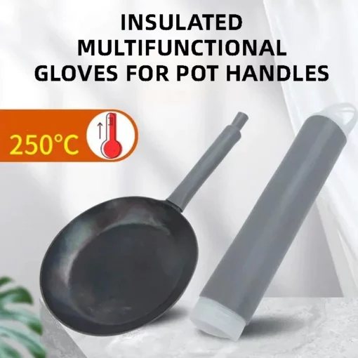 Pot handle and spatula rubber heat insulation cover
