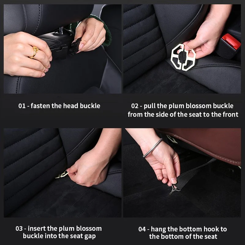 Car Back Seat Leather Organizer Storage Bag with Foldable Table - Image 7