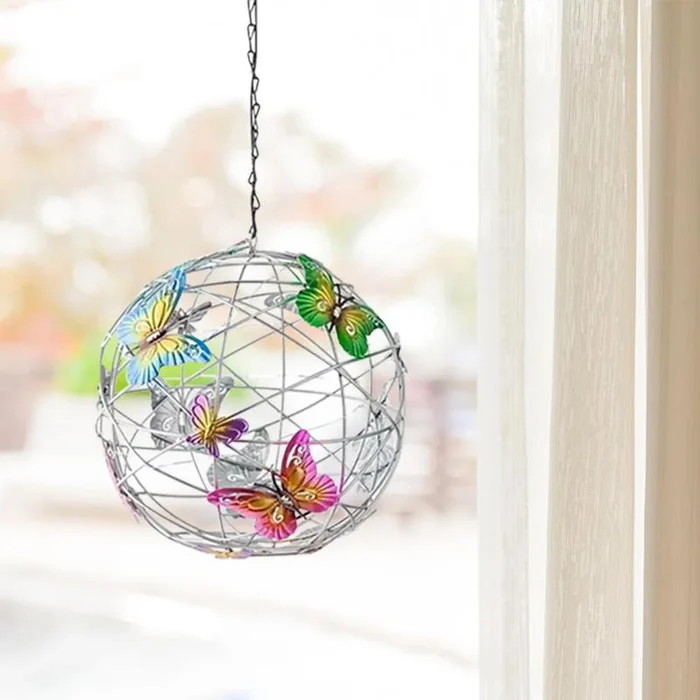 Hanging Butterflies with Solar LED Light Ornament