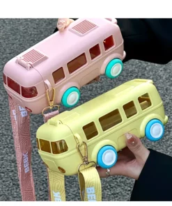 Portable water cup in bus shape