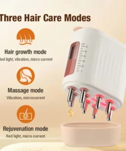 PORTABLE EMS VIBRATION MASSAGE COMB MICRO-CURRENT SCALP