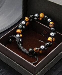 Bracelet de Pierres Précieuses à Double Couche