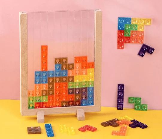 Childrens educational 3D Tetris building blocks three-dimensional jigsaw puzzle toy