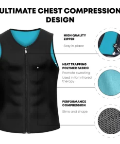 Alternative view of RICPIND ShapeMax Gynecomastia Compression Zipper Vest