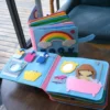 Washable Montessori Toddlers Busy Board 3D Baby Story Cloth Book