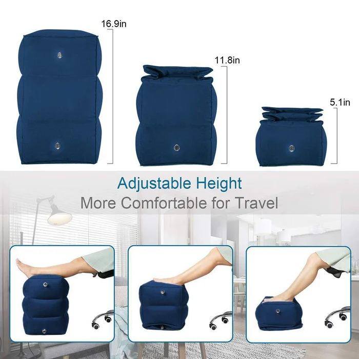 Pillow Inflatable Travel Foot Rest