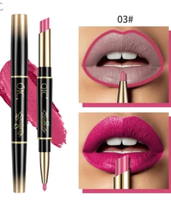 Double ended lipstick Automatic Lip Liner Matte Waterproof Non-fading Non-stick Lipstick